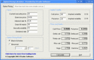 Option Pricing Calculator screenshot